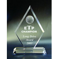 10" Diamond Golf Optical Crystal Award